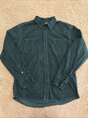 Cinch Modern Fit Long-sleeve Snap Front, Geometric Print w/ White Stitching, L